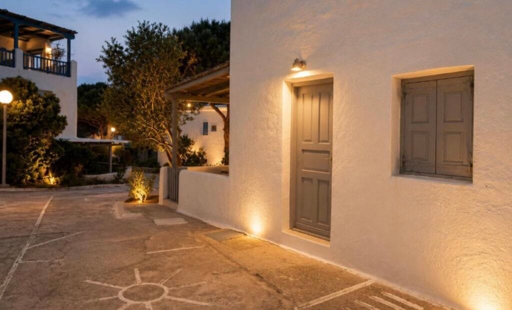 Mykonos Ilios outside night